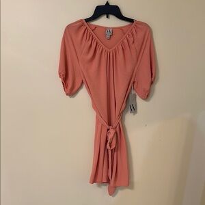 Worthington Peach V-Neck Dress